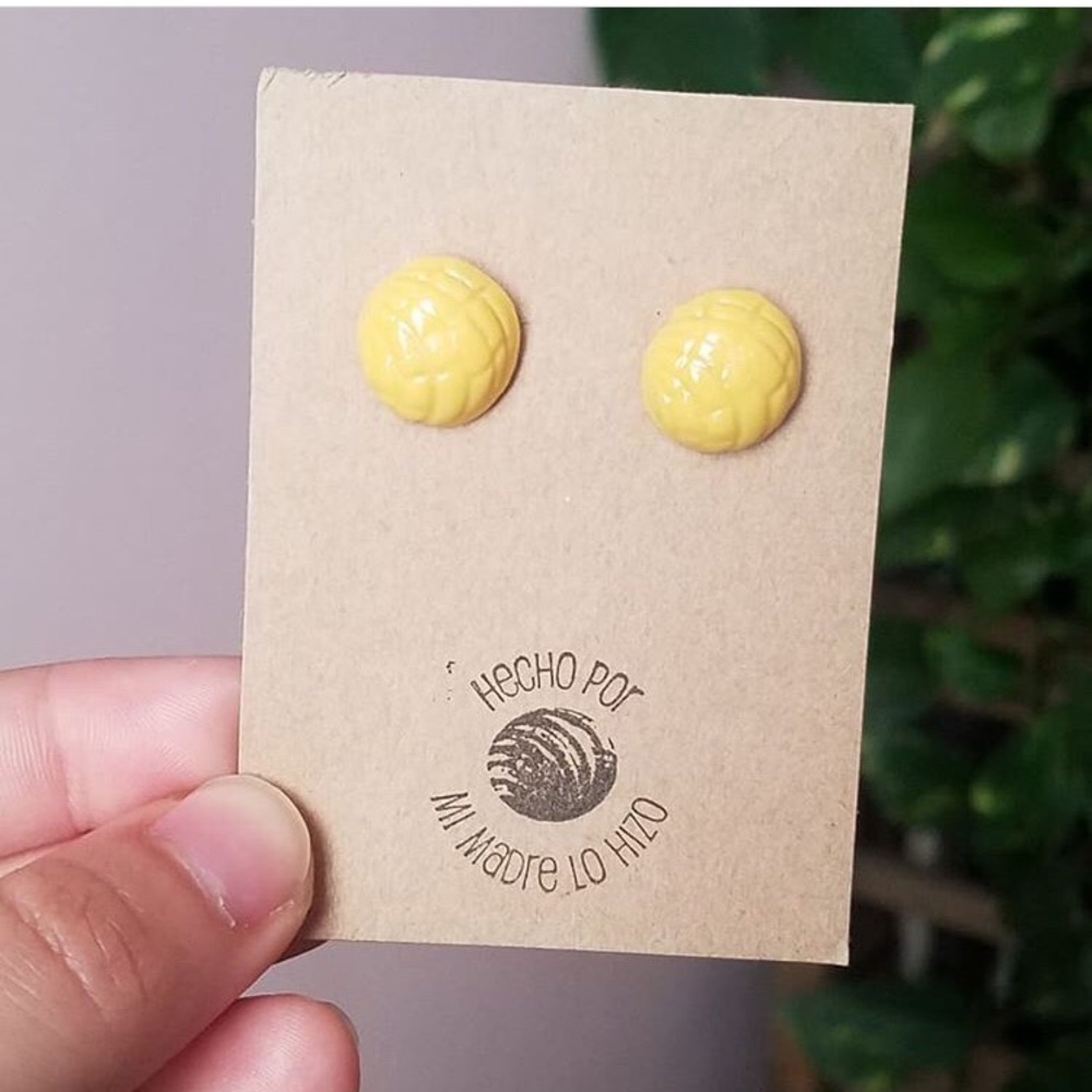 Yellow Concha Stud Earrings